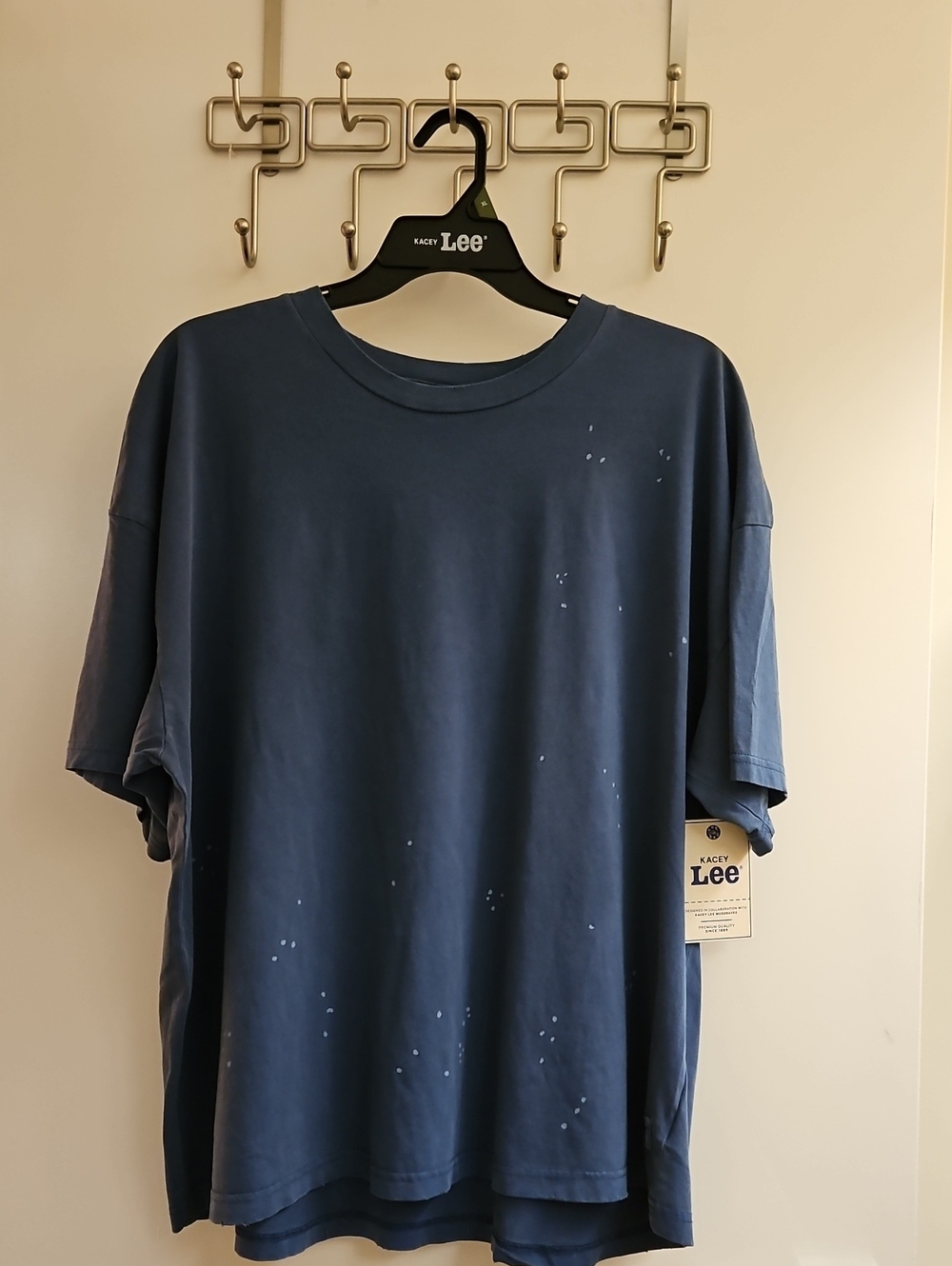 Kacey Lee Musgraves x Lee Horseshoe Tee XL Blue Distressed Oversized T-Shirt